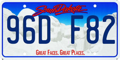 SD license plate 96DF82
