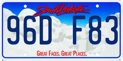 SD license plate 96DF83