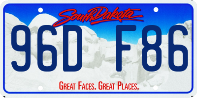 SD license plate 96DF86