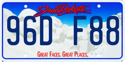 SD license plate 96DF88