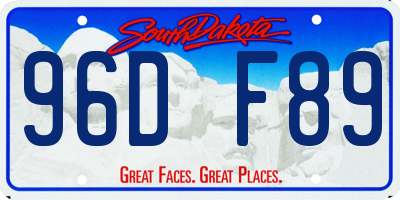 SD license plate 96DF89