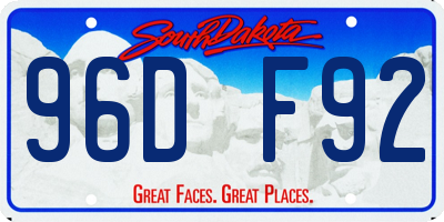 SD license plate 96DF92