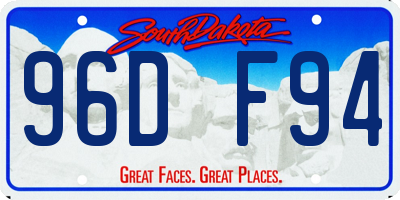 SD license plate 96DF94