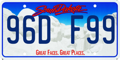 SD license plate 96DF99