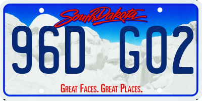 SD license plate 96DG02