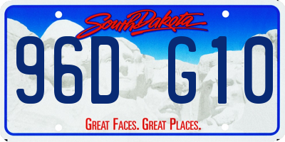 SD license plate 96DG10
