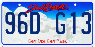 SD license plate 96DG13