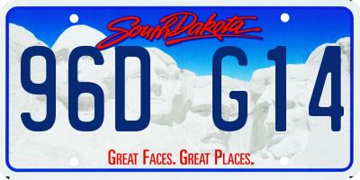 SD license plate 96DG14