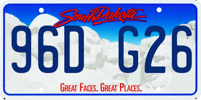 SD license plate 96DG26