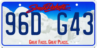 SD license plate 96DG43