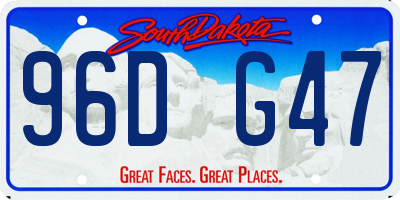 SD license plate 96DG47