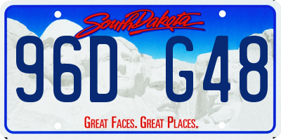 SD license plate 96DG48