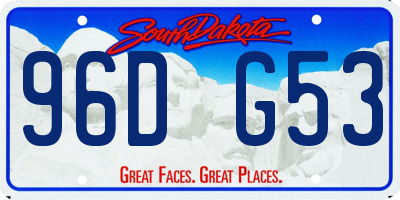 SD license plate 96DG53