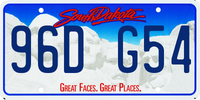 SD license plate 96DG54