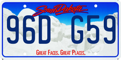SD license plate 96DG59