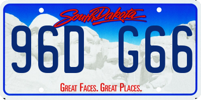 SD license plate 96DG66