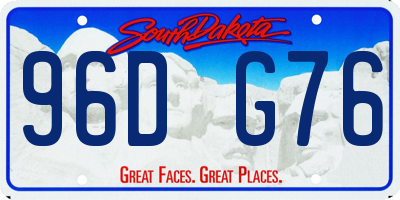 SD license plate 96DG76