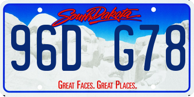SD license plate 96DG78