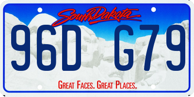 SD license plate 96DG79