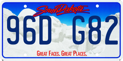 SD license plate 96DG82
