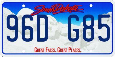 SD license plate 96DG85