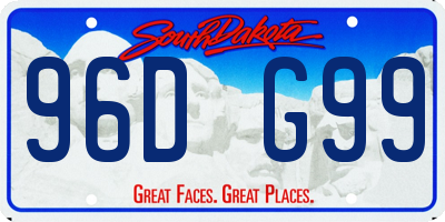 SD license plate 96DG99