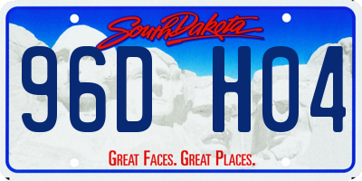 SD license plate 96DH04