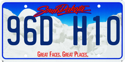 SD license plate 96DH10