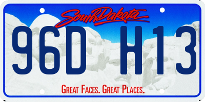 SD license plate 96DH13