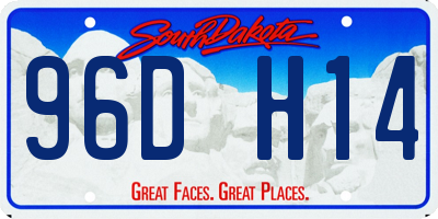 SD license plate 96DH14