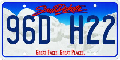 SD license plate 96DH22
