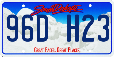 SD license plate 96DH23