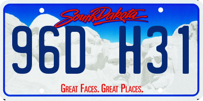 SD license plate 96DH31
