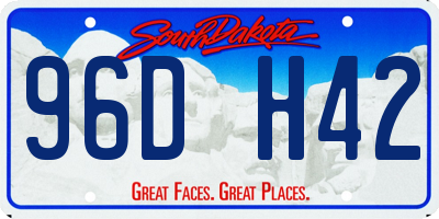 SD license plate 96DH42