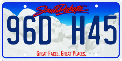 SD license plate 96DH45