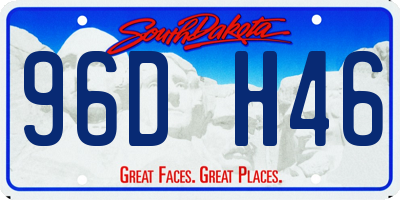 SD license plate 96DH46