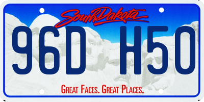 SD license plate 96DH50