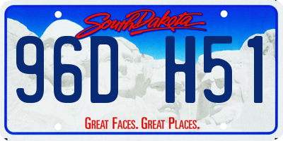 SD license plate 96DH51