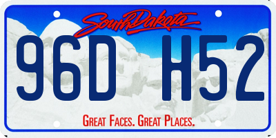 SD license plate 96DH52