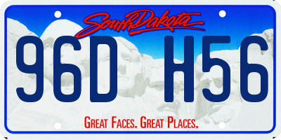 SD license plate 96DH56