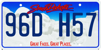 SD license plate 96DH57