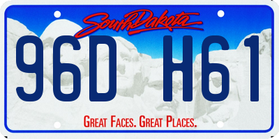 SD license plate 96DH61