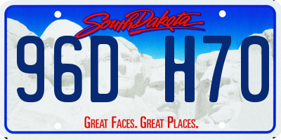 SD license plate 96DH70