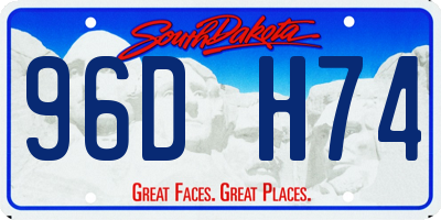 SD license plate 96DH74