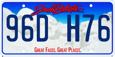 SD license plate 96DH76