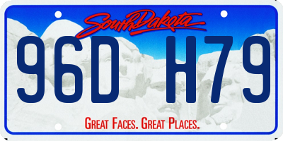 SD license plate 96DH79