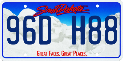 SD license plate 96DH88