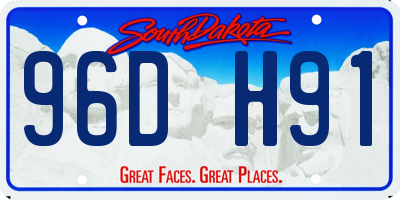 SD license plate 96DH91
