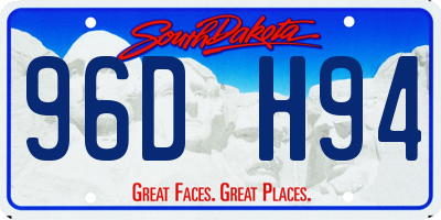 SD license plate 96DH94