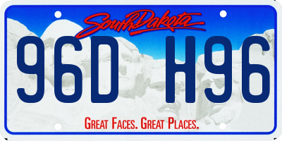 SD license plate 96DH96